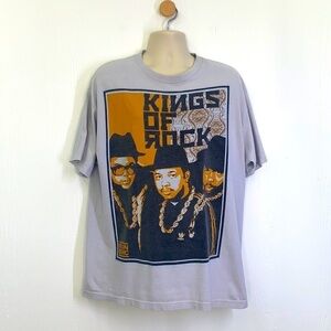 Run DMC - Vintage Run DMC Kings Of Rock Gray T - Shirt  Size XL